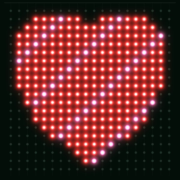 Heart drawn at the real 20 by 20 size