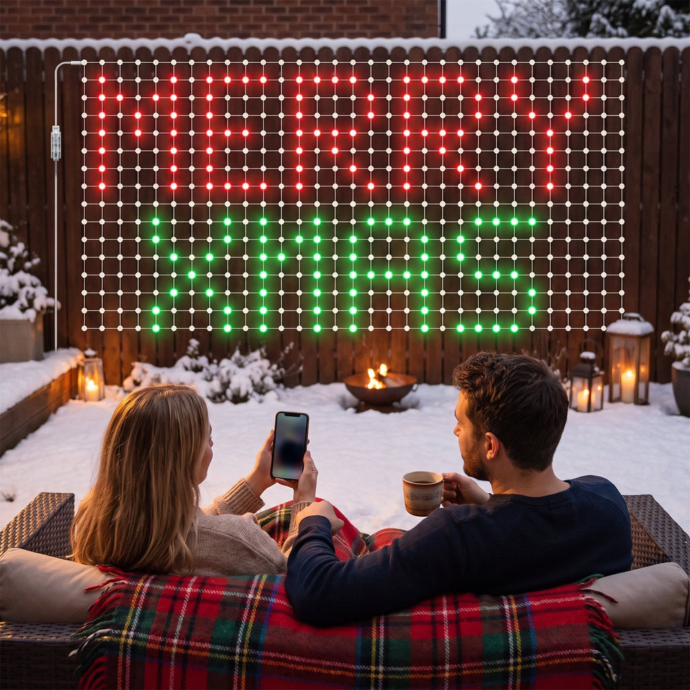 From the patio: Change the picture from the sofa, on your phone.